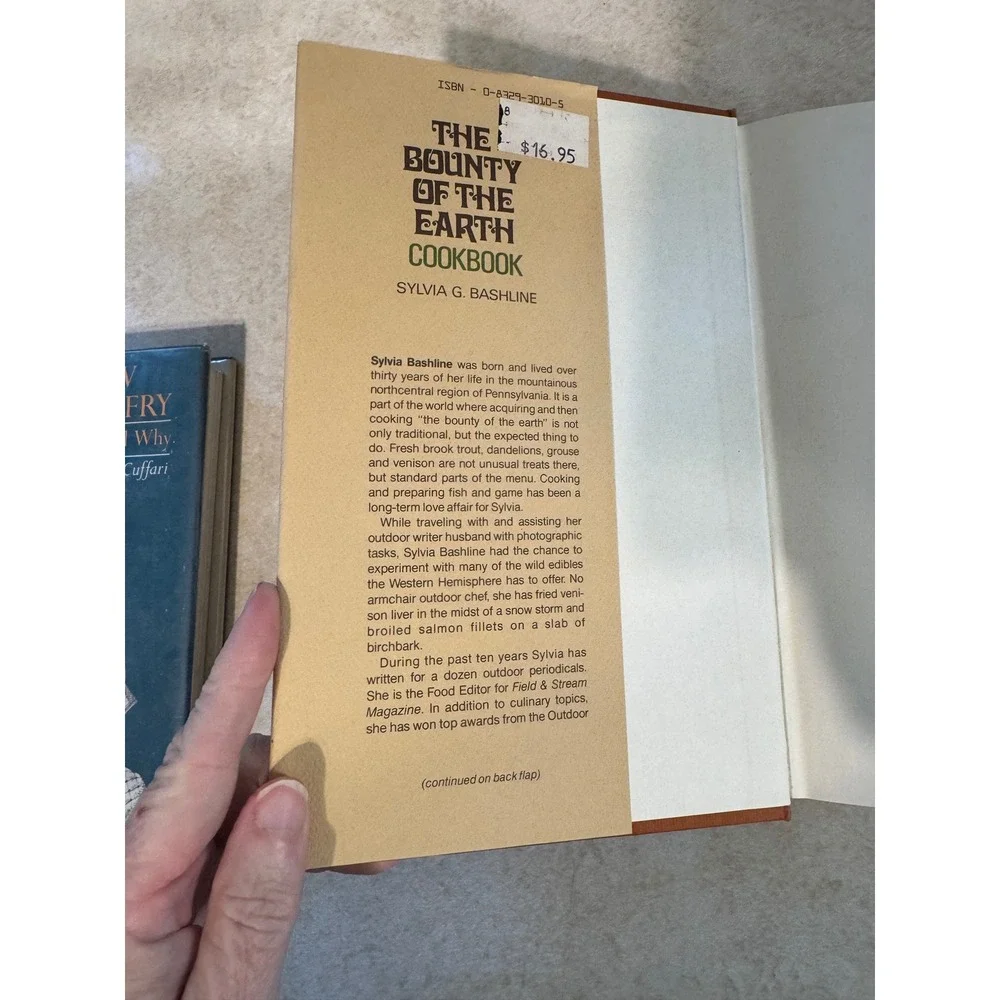 The Bounty of the Earth Cookbook Sylvia G Bashline Wild Game Fish 1979 Hardcover
